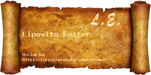 Lipovits Eszter névjegykártya