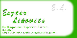 eszter lipovits business card